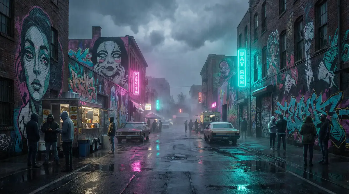 人体模特 - 雨夜壁画街